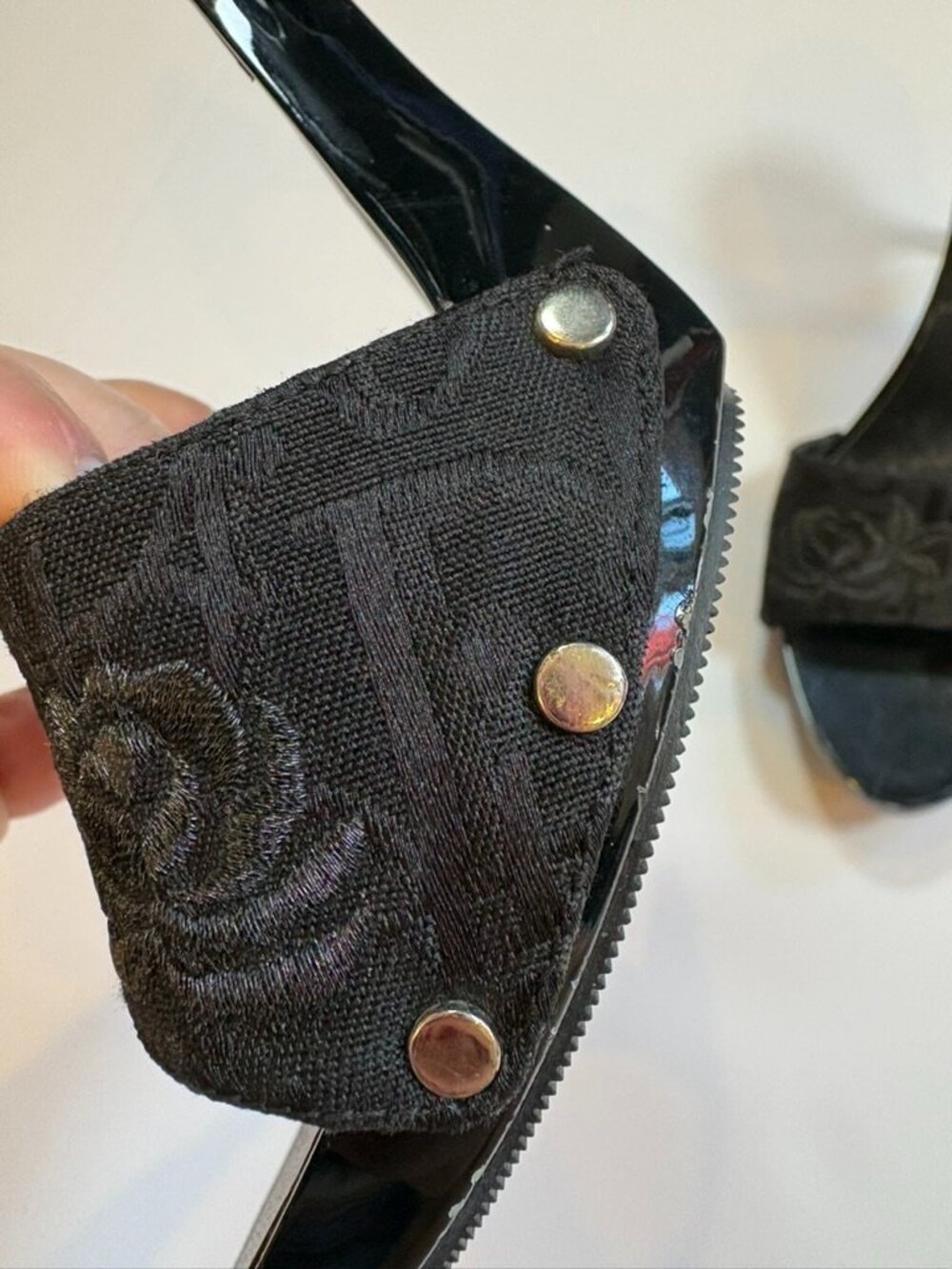 Christian Dior John Galliano Monogram Mules | Black Jacquard | CD | Buckle Sz 38 - Picture 2 of 13